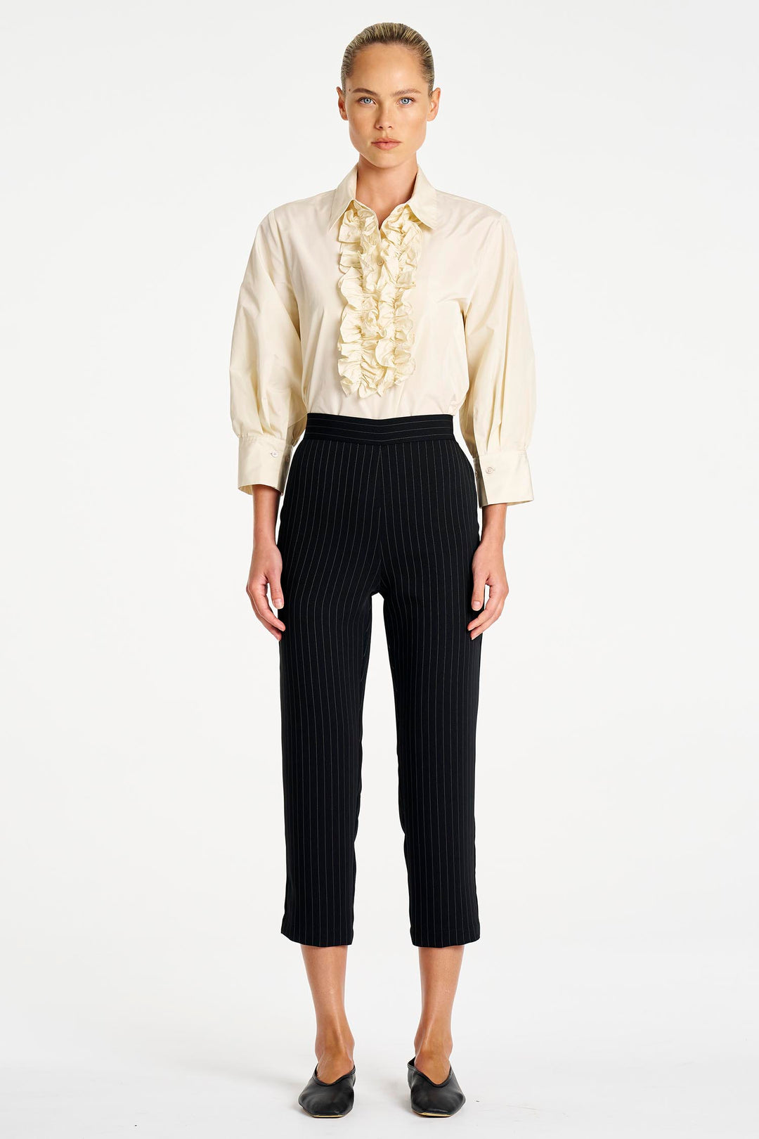 Ruffle Resort Top in Vanilla