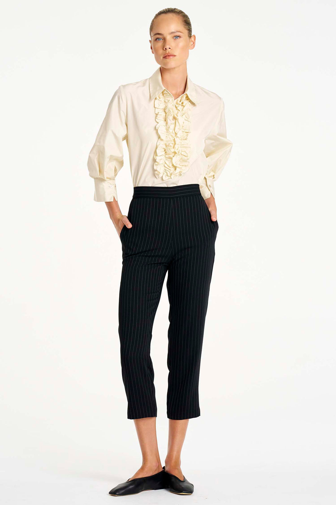 Ruffle Resort Top in Vanilla