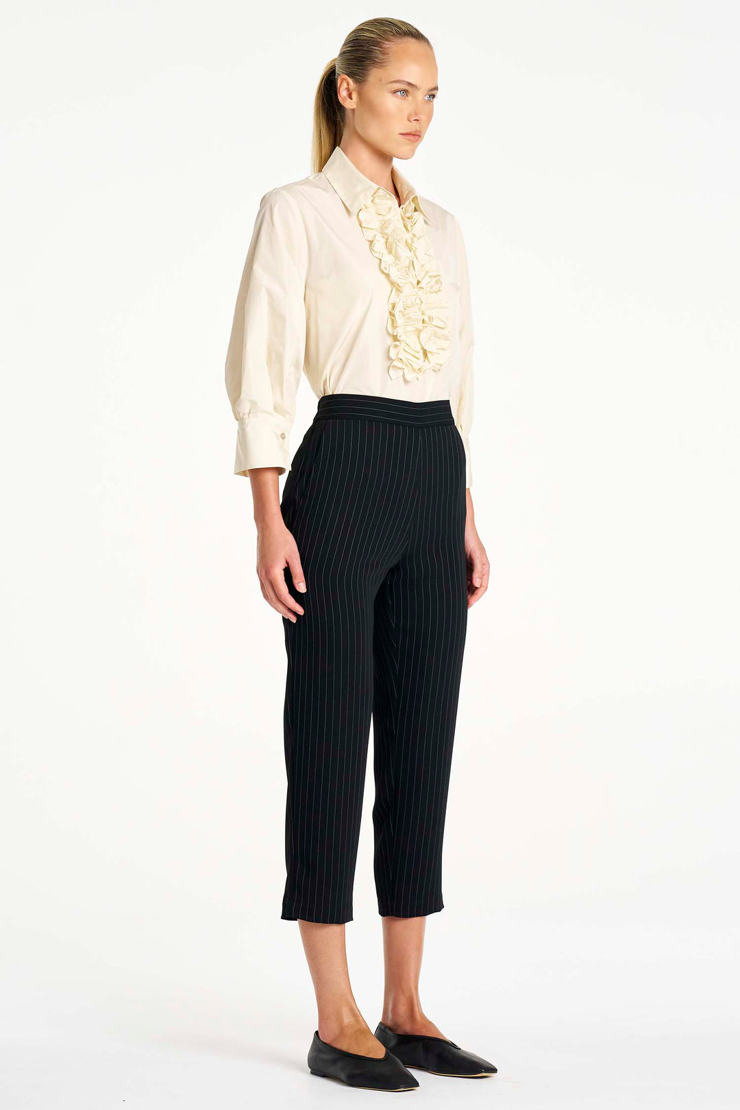 Ruffle Resort Top in Vanilla