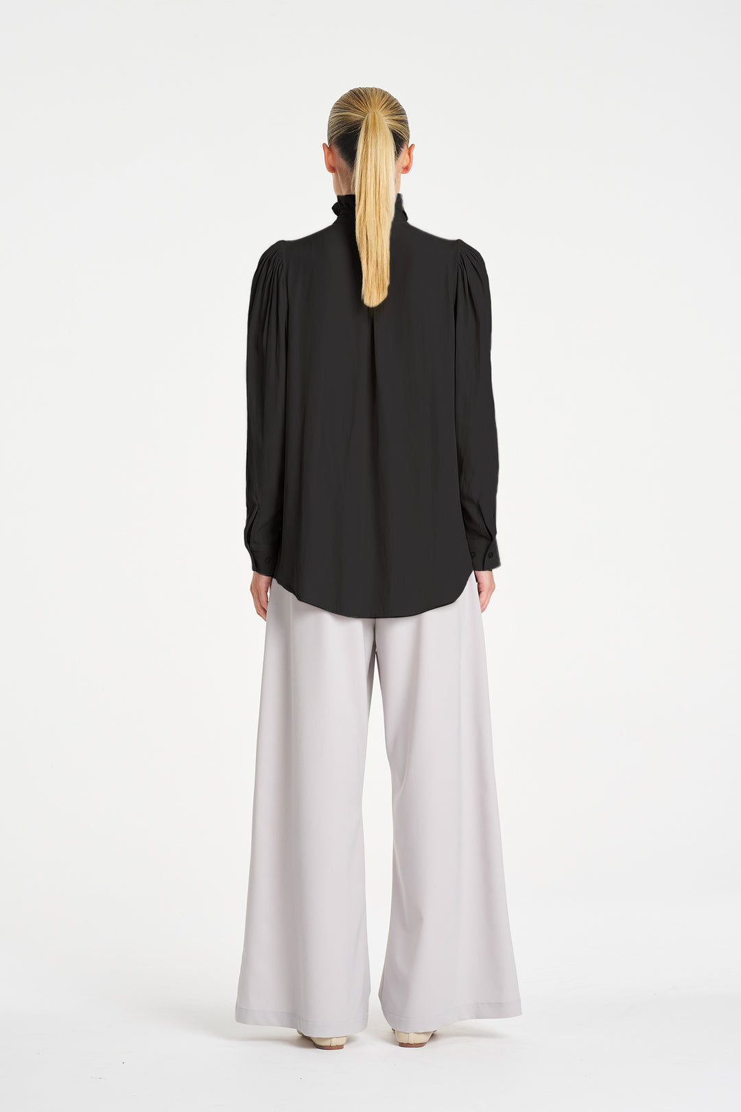 Rufflet Blouse in Black
