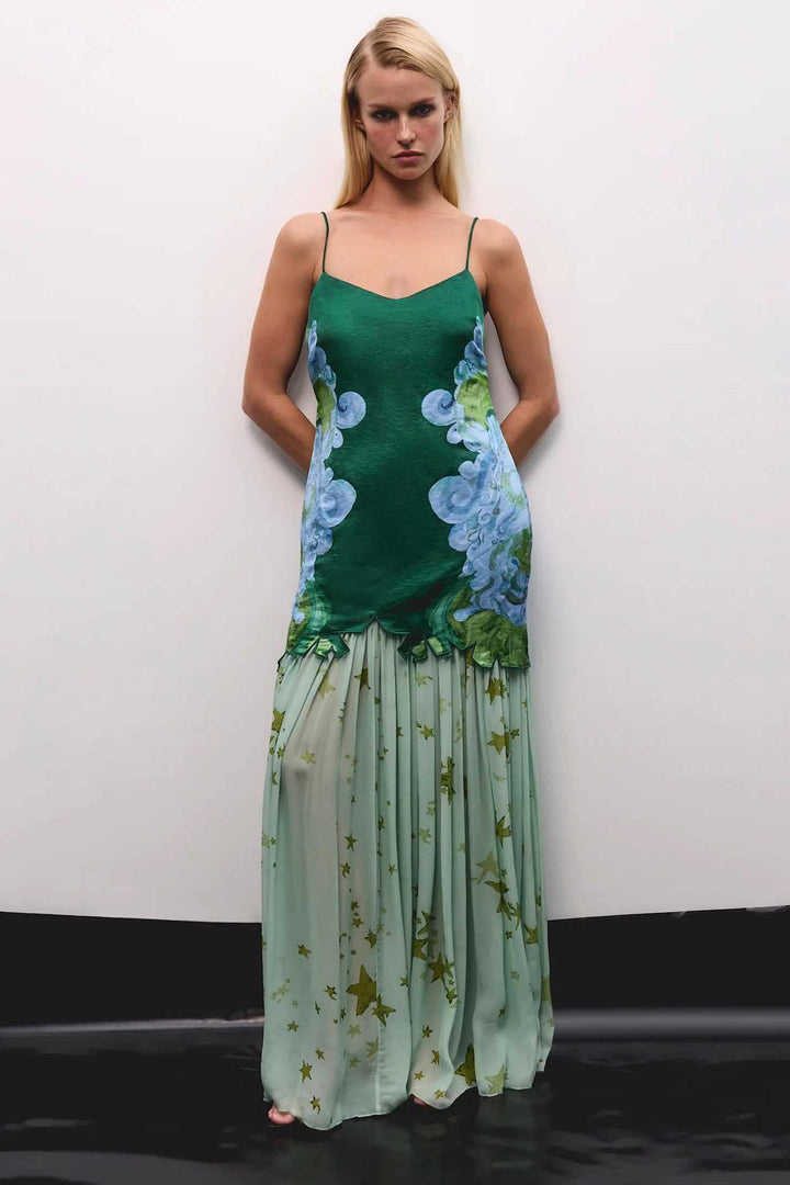 Runway Star Drop Waist Gown