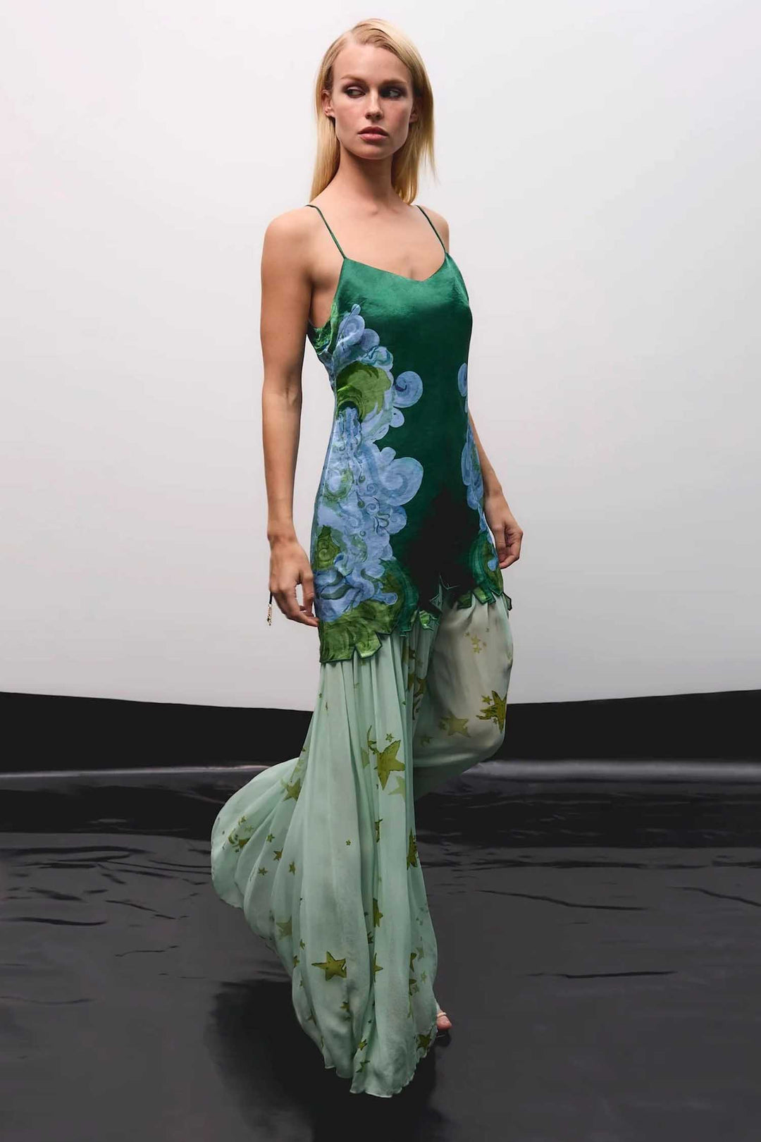 Runway Star Drop Waist Gown