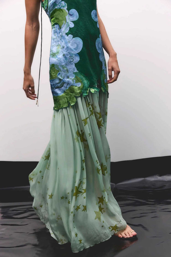 Runway Star Drop Waist Gown