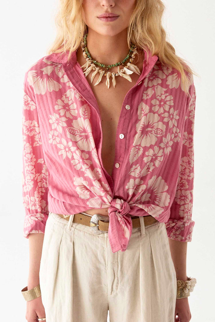 Rusty Honolulu Blouse in Pink Floyd