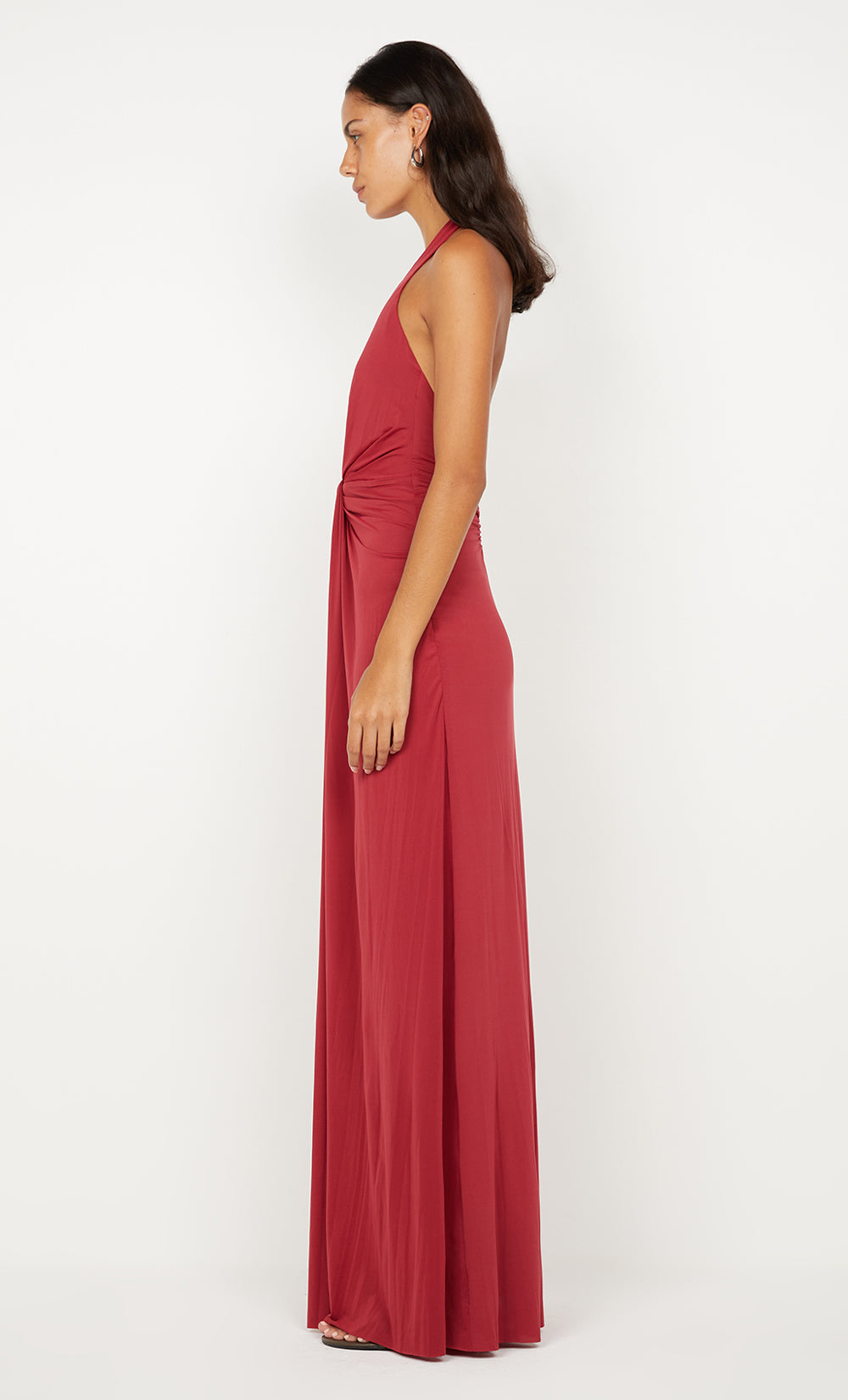 Susie Plunge Maxi Dress in Cherry