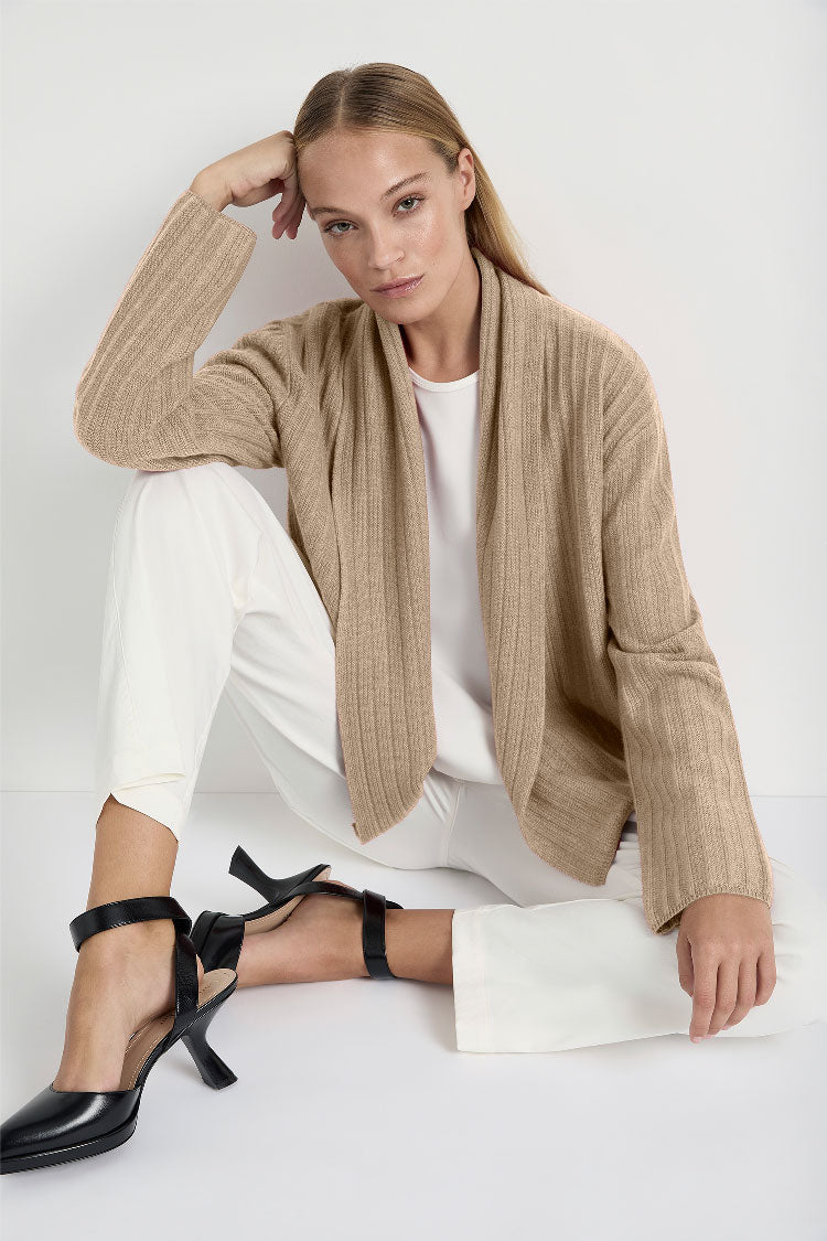 Shrug Fine Jacket in Vanilla Marl