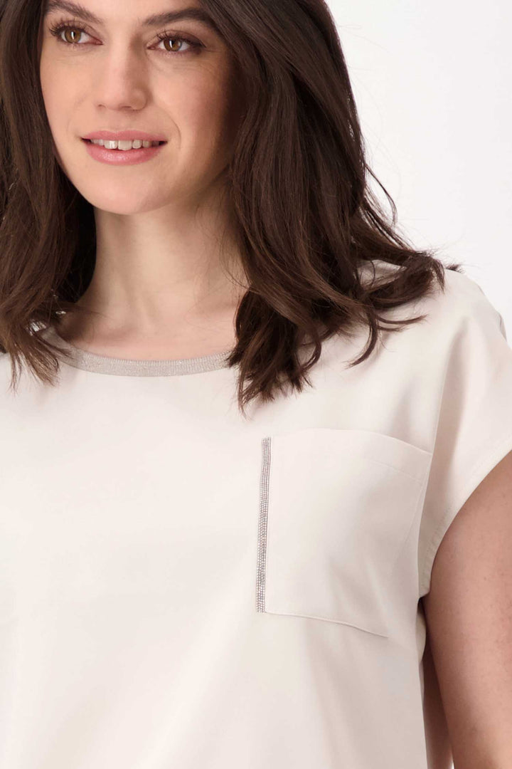SS Blouse Shirt w Pocket in Sand