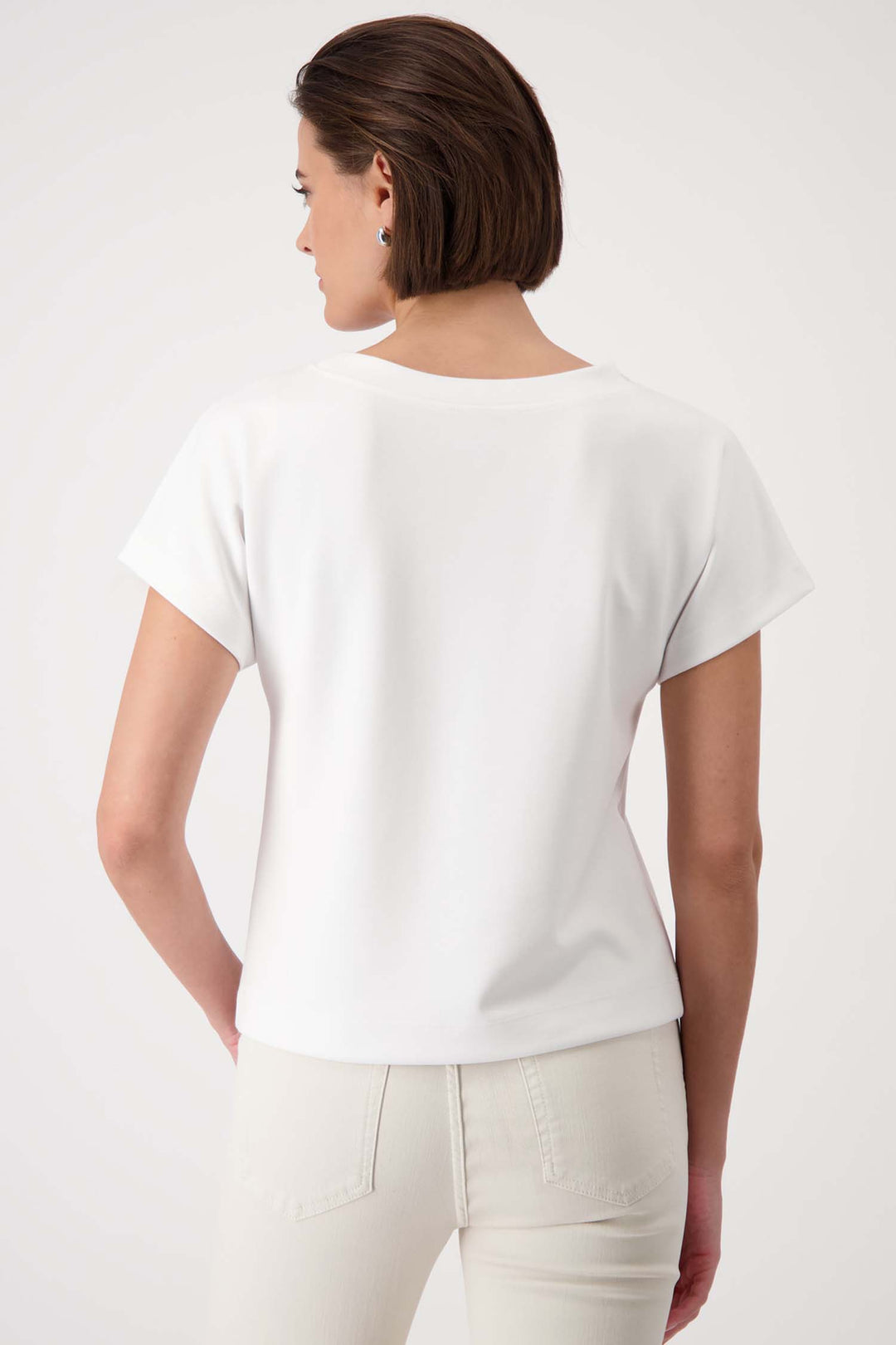 SS Sweatshirt w Pocket in White