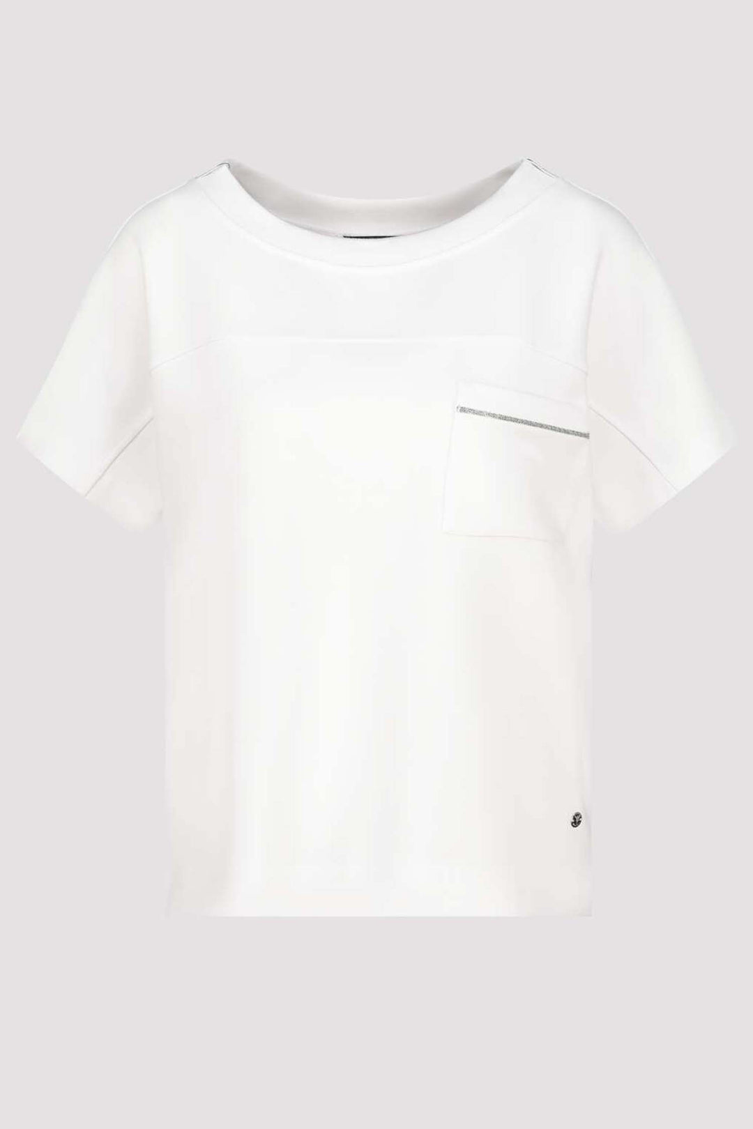 SS Sweatshirt w Pocket in White