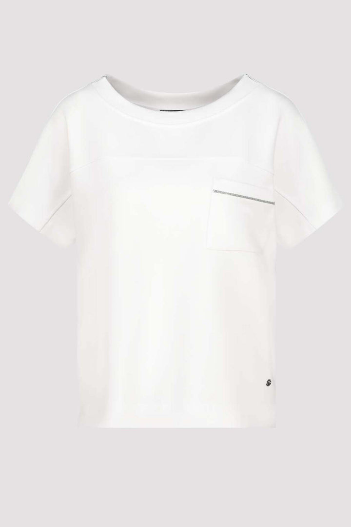 SS Sweatshirt w Pocket in White