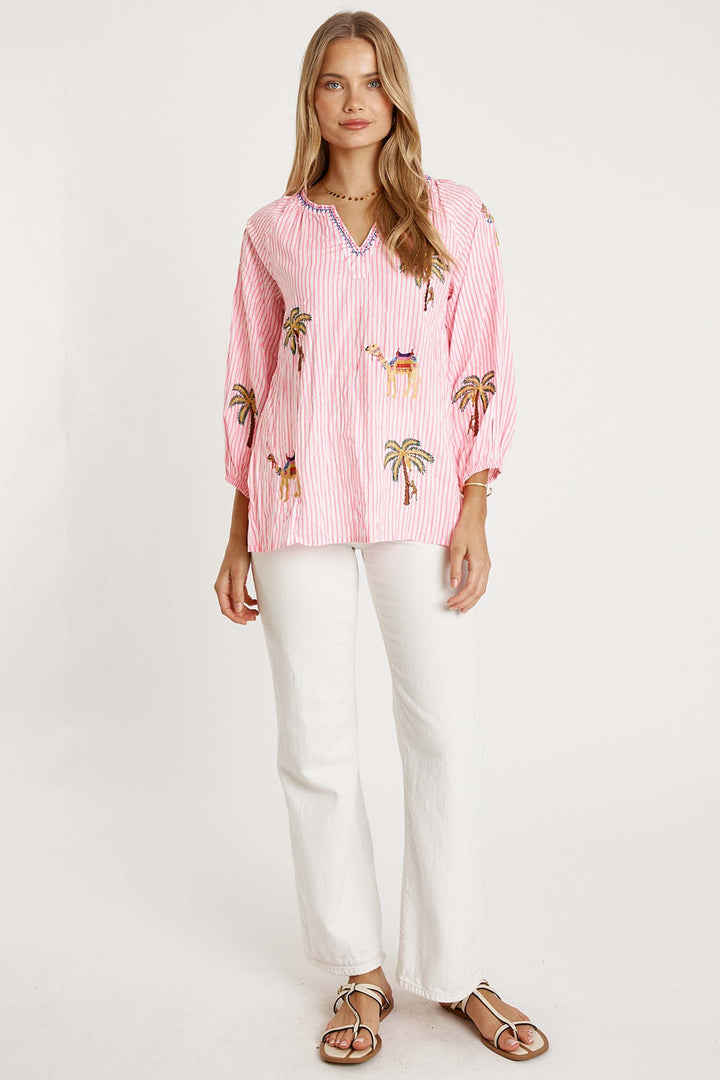 Sahara Top in Candy Stripe