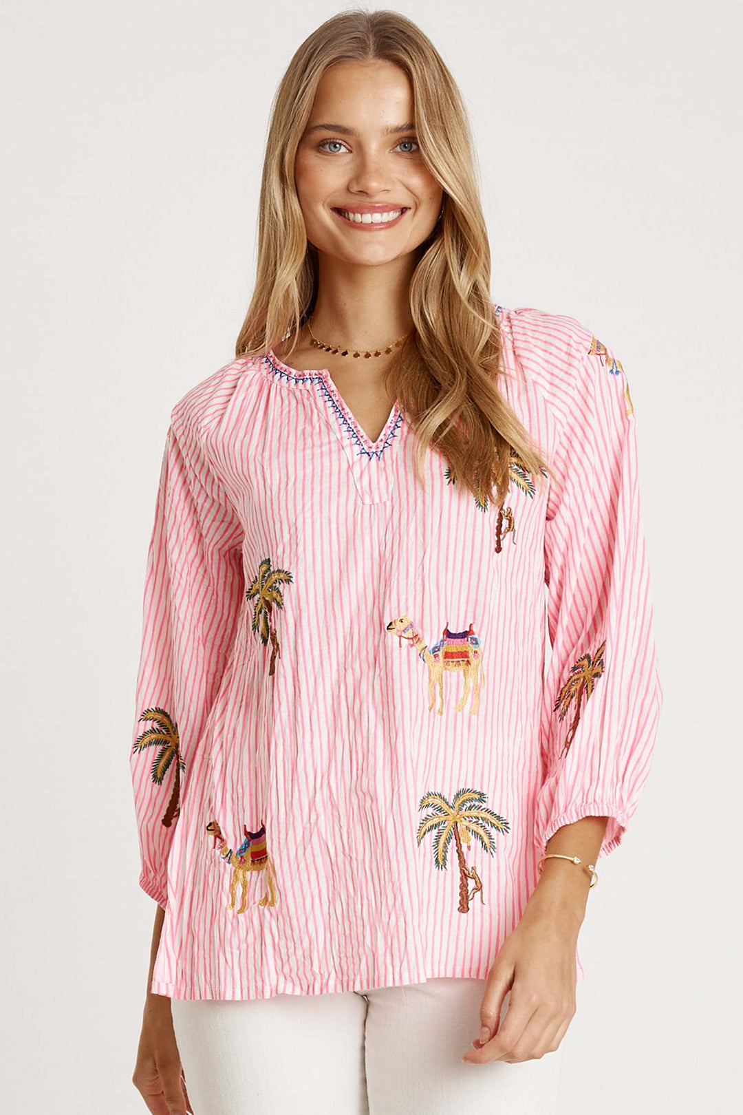 Sahara Top in Candy Stripe