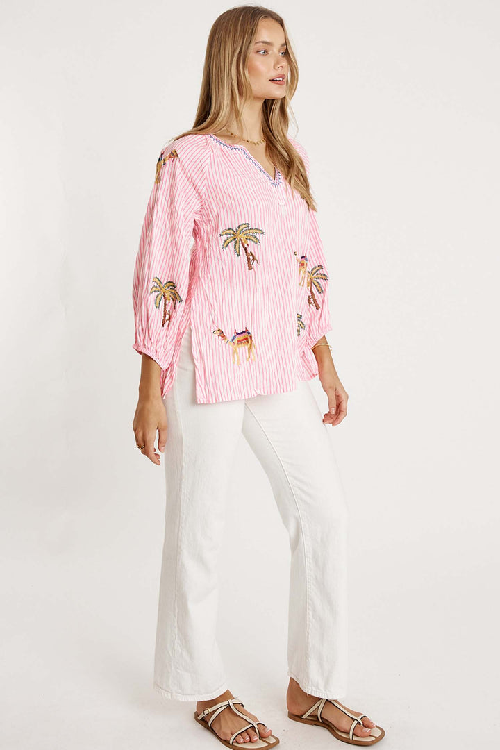 Sahara Top in Candy Stripe