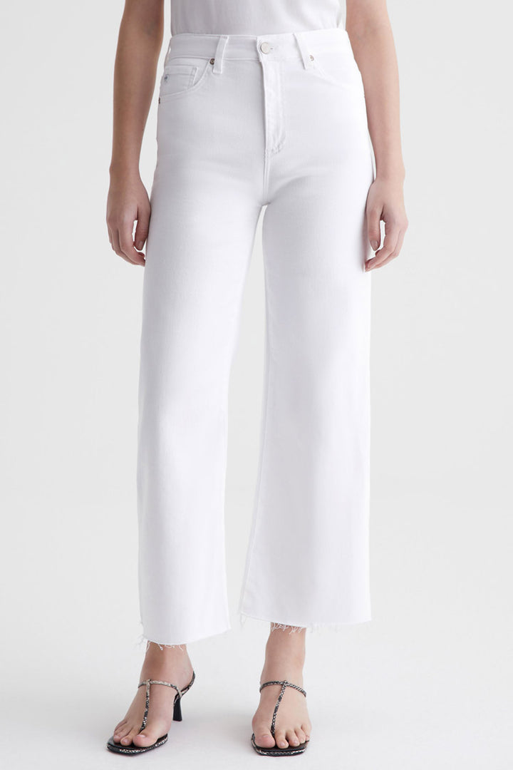 Saige Wide Leg Crop Jeans - Modern White