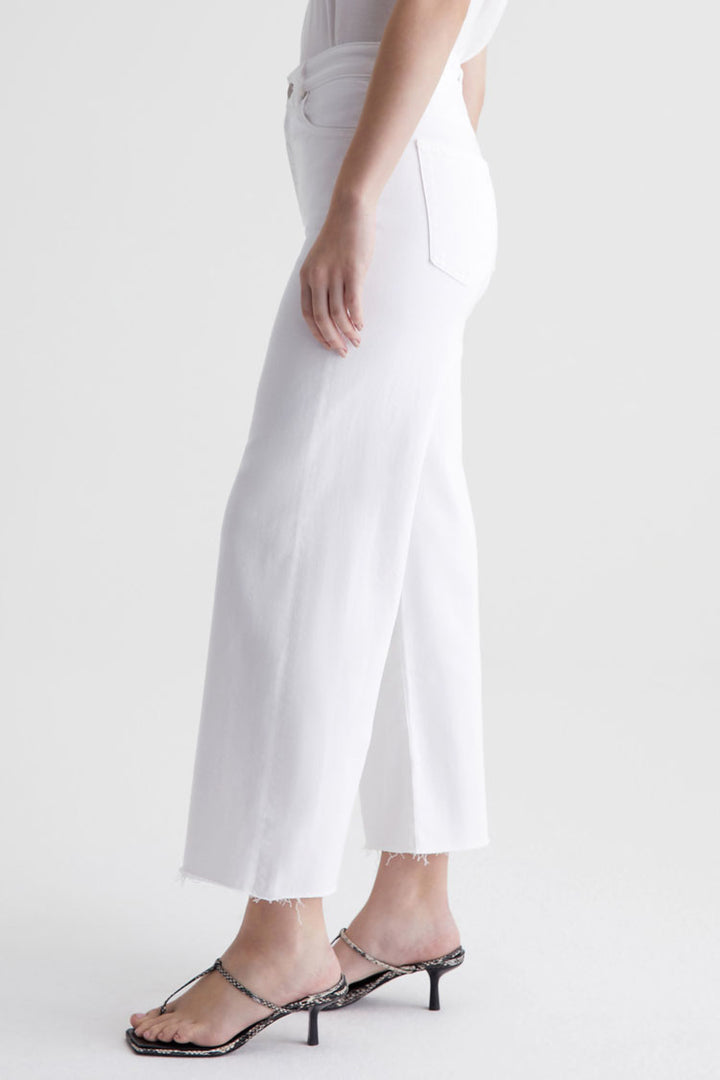 Saige Wide Leg Crop Jeans - Modern White