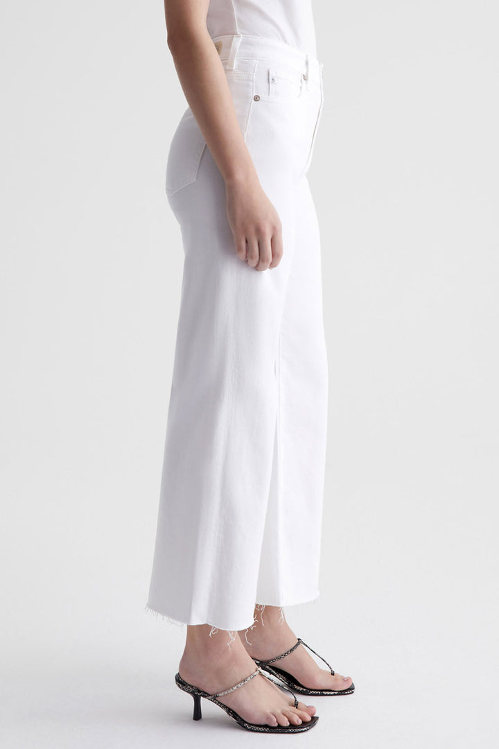 Saige Wide Leg Crop Jeans - Modern White