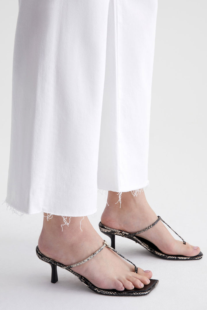 Saige Wide Leg Crop Jeans - Modern White
