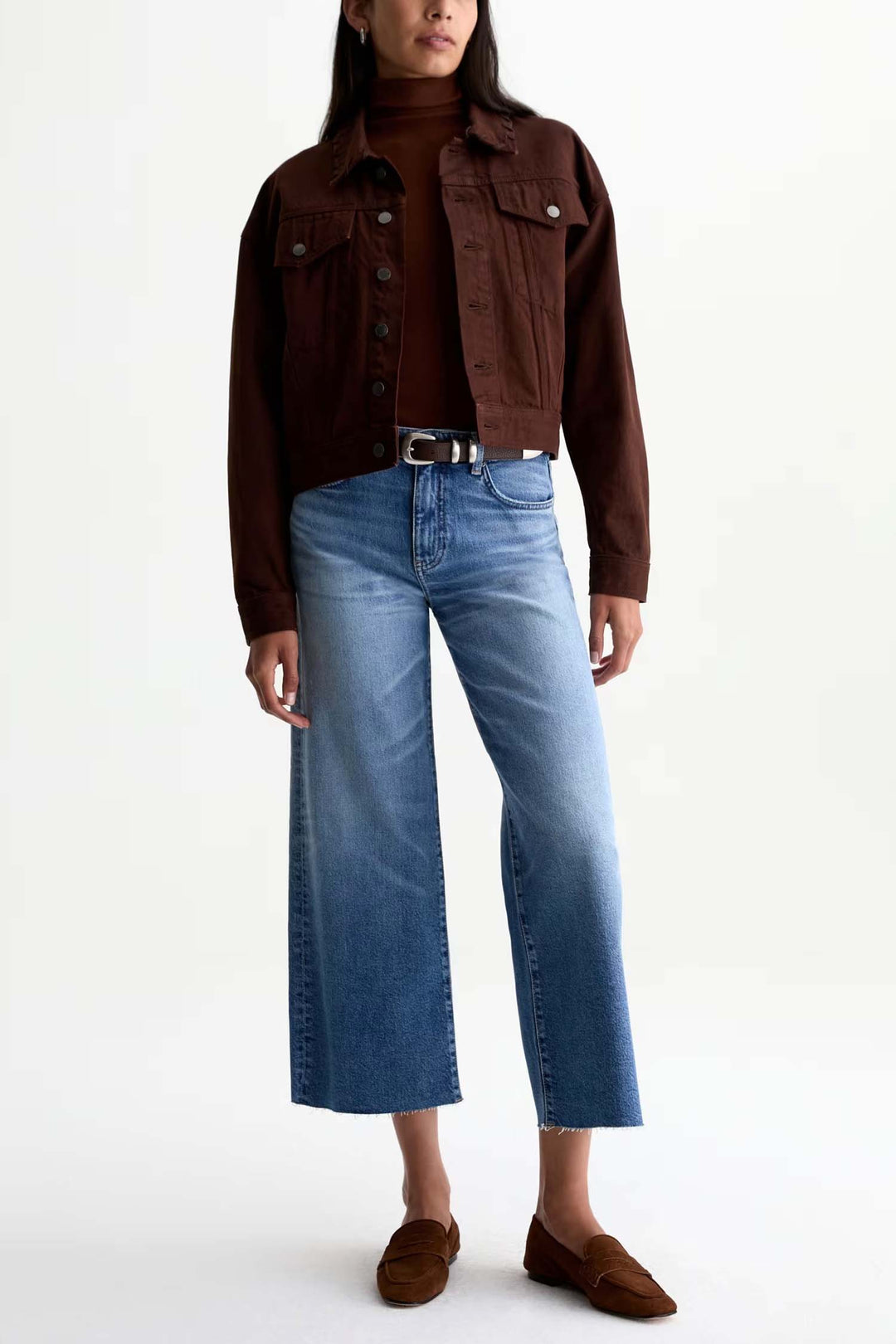 Saige Wide Leg Crop Jean in 17 Years Duet