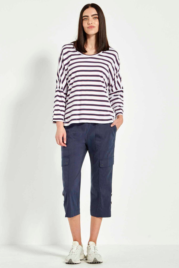 Sail Top in Denim Stripe