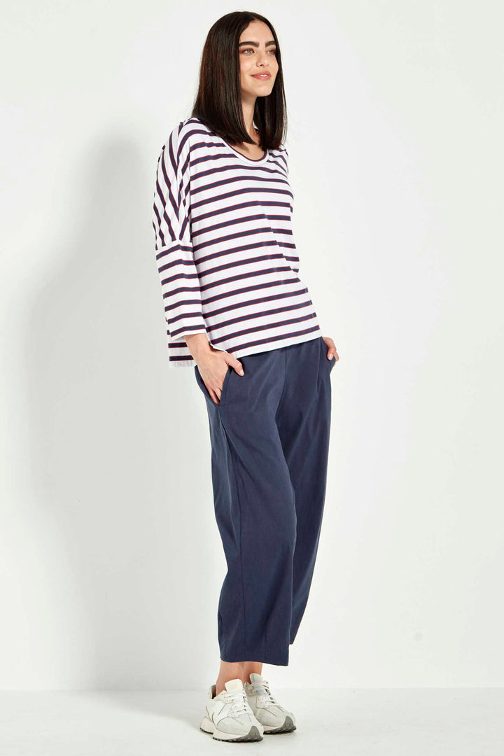 Sail Top in Denim Stripe