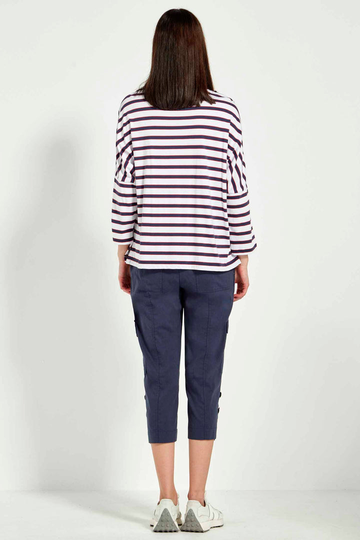 Sail Top in Denim Stripe