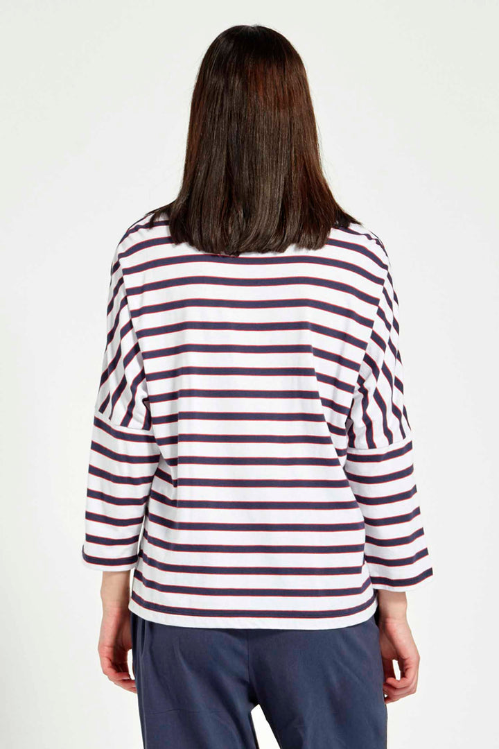 Sail Top in Denim Stripe