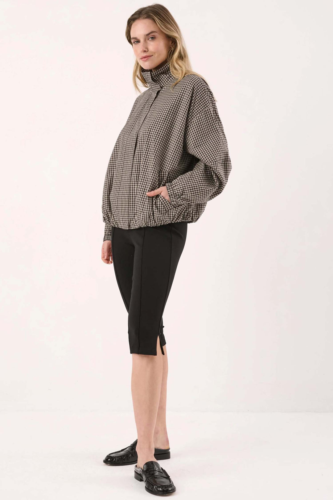 Sammie Bomber Jacket in Camel Check
