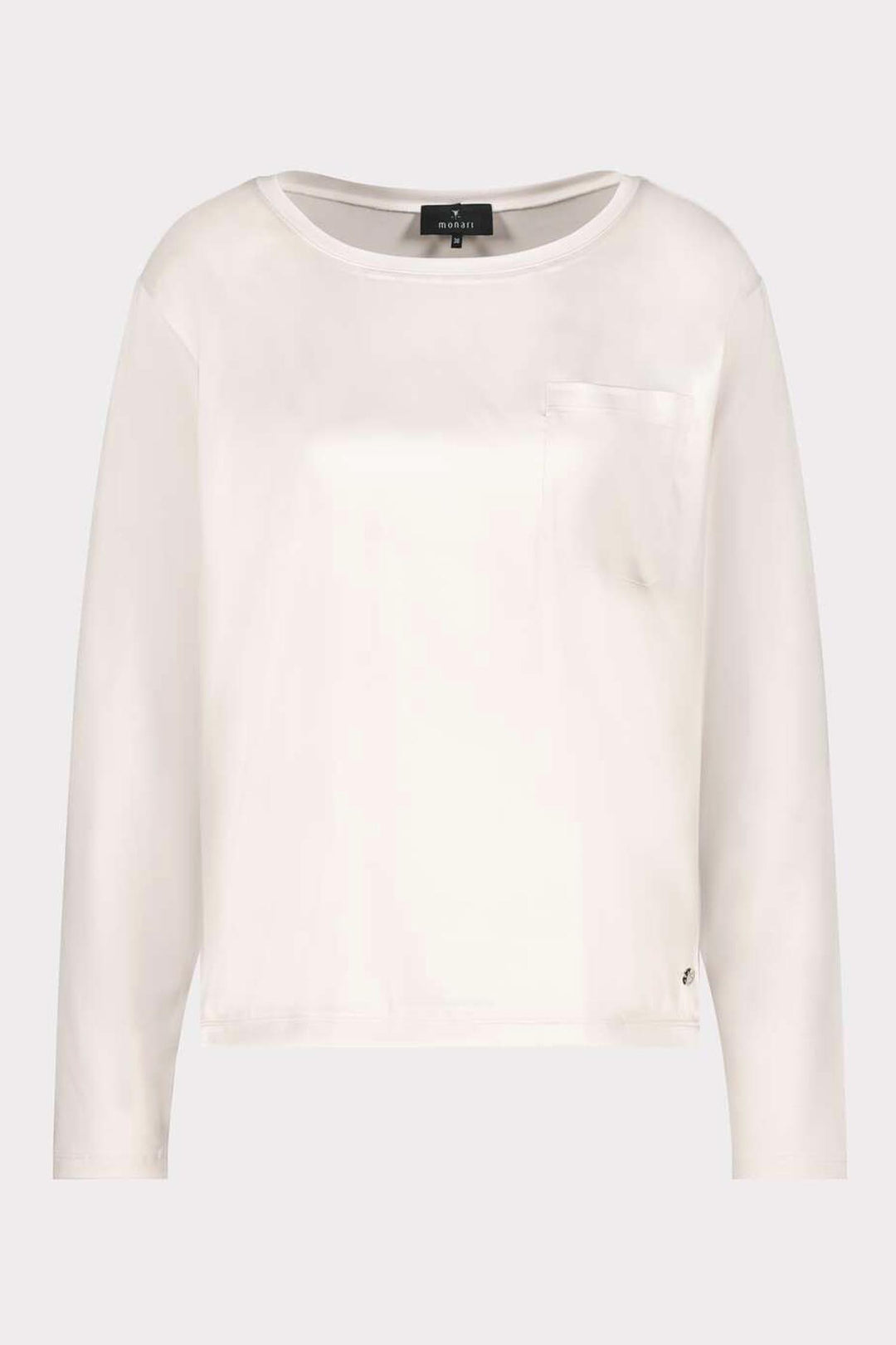 Satin Jersey Top in Oyster Grey