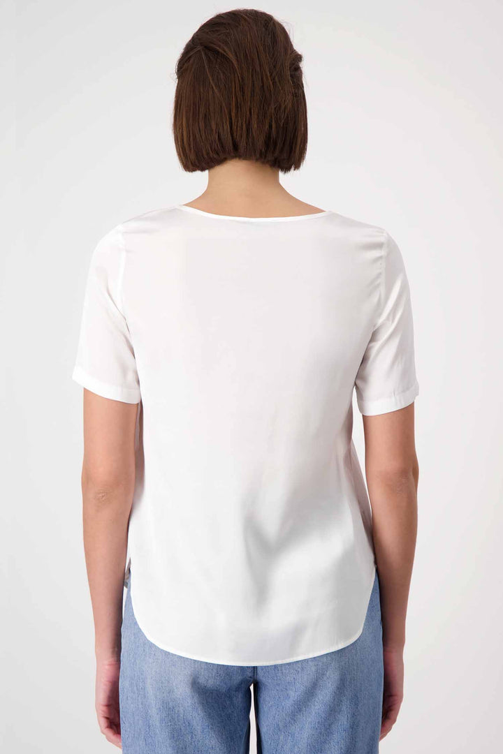 Satin SS T-shirt in White