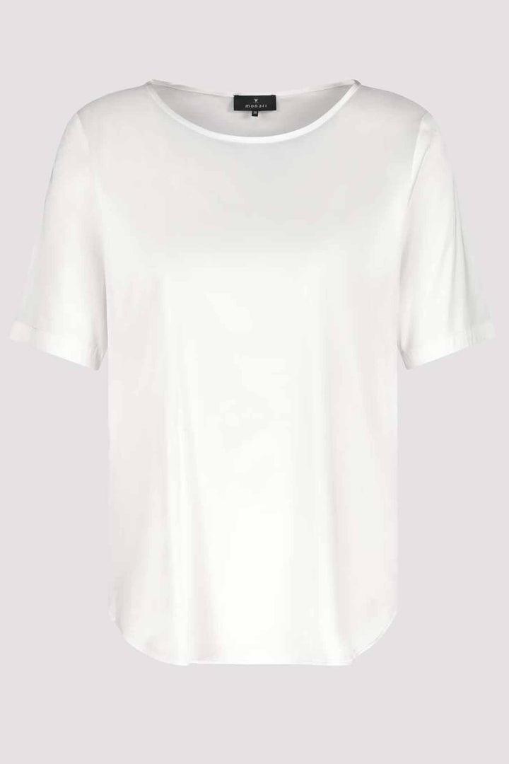 Satin SS T-shirt in White