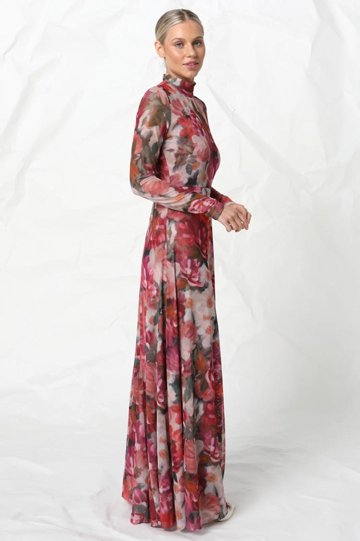 Savannah Mesh Dress in Floral Jewel