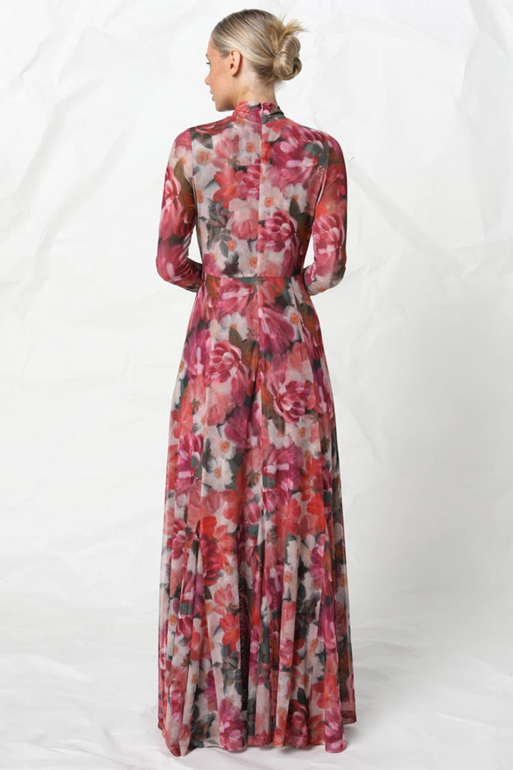Savannah Mesh Dress in Floral Jewel