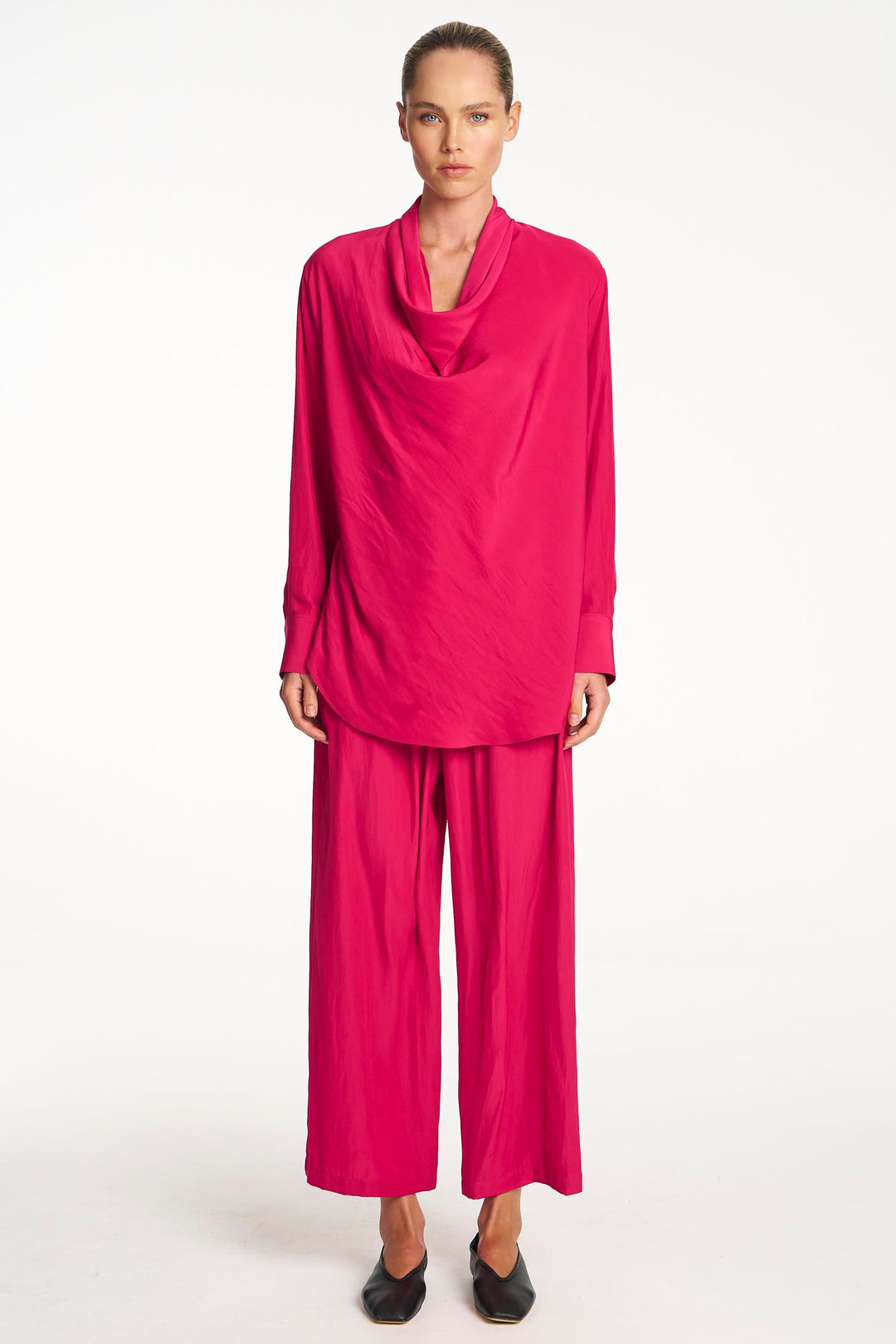 Scallop Blouse in Teaberry