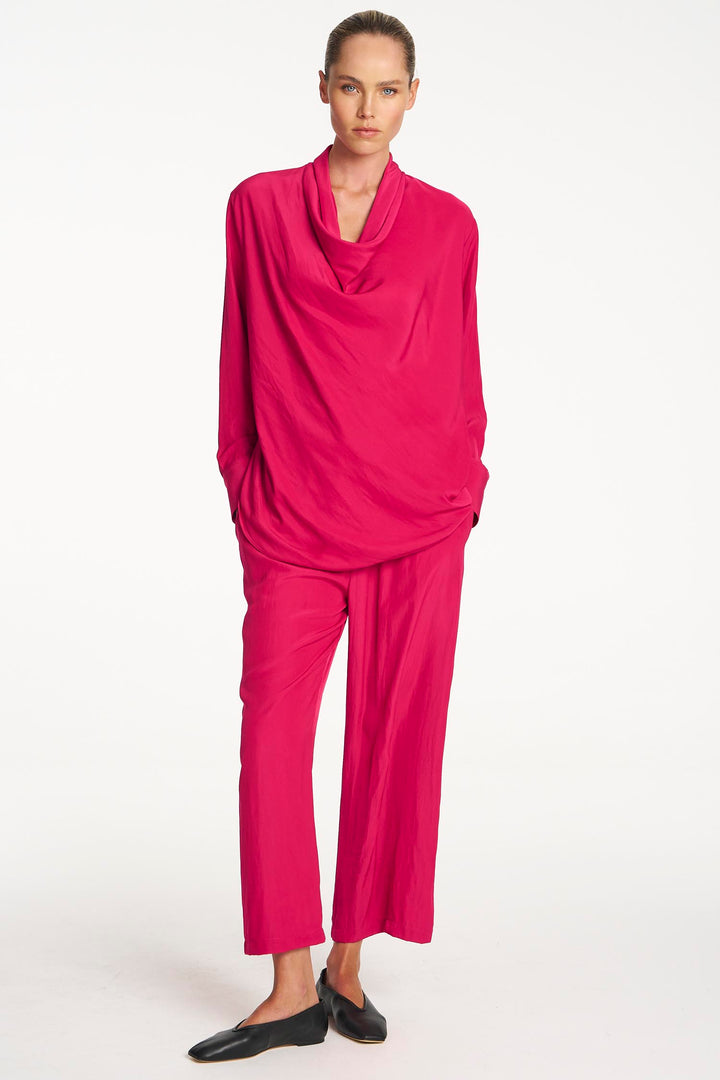 Scallop Blouse in Teaberry