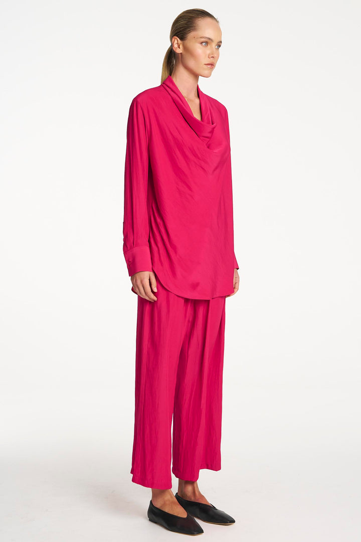Scallop Blouse in Teaberry