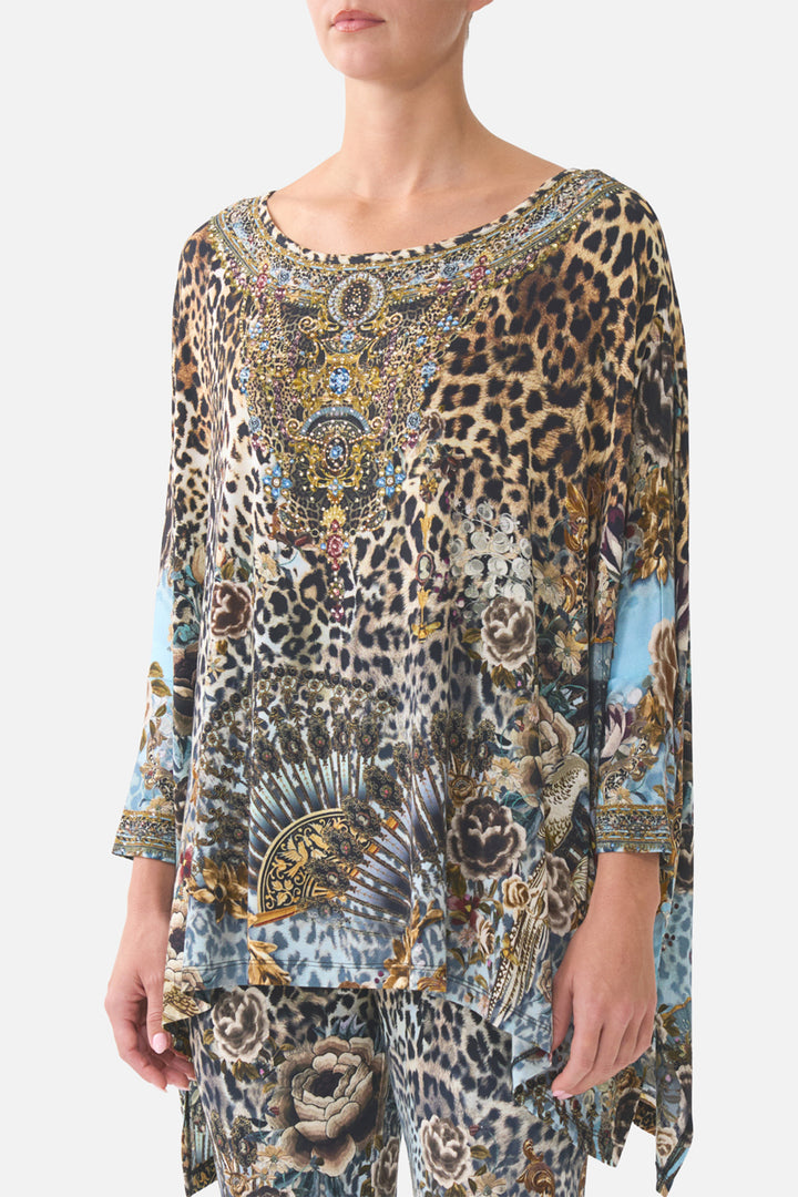 Scoop Neck Slouch Tee in Fiesta, Siesta, Repeat