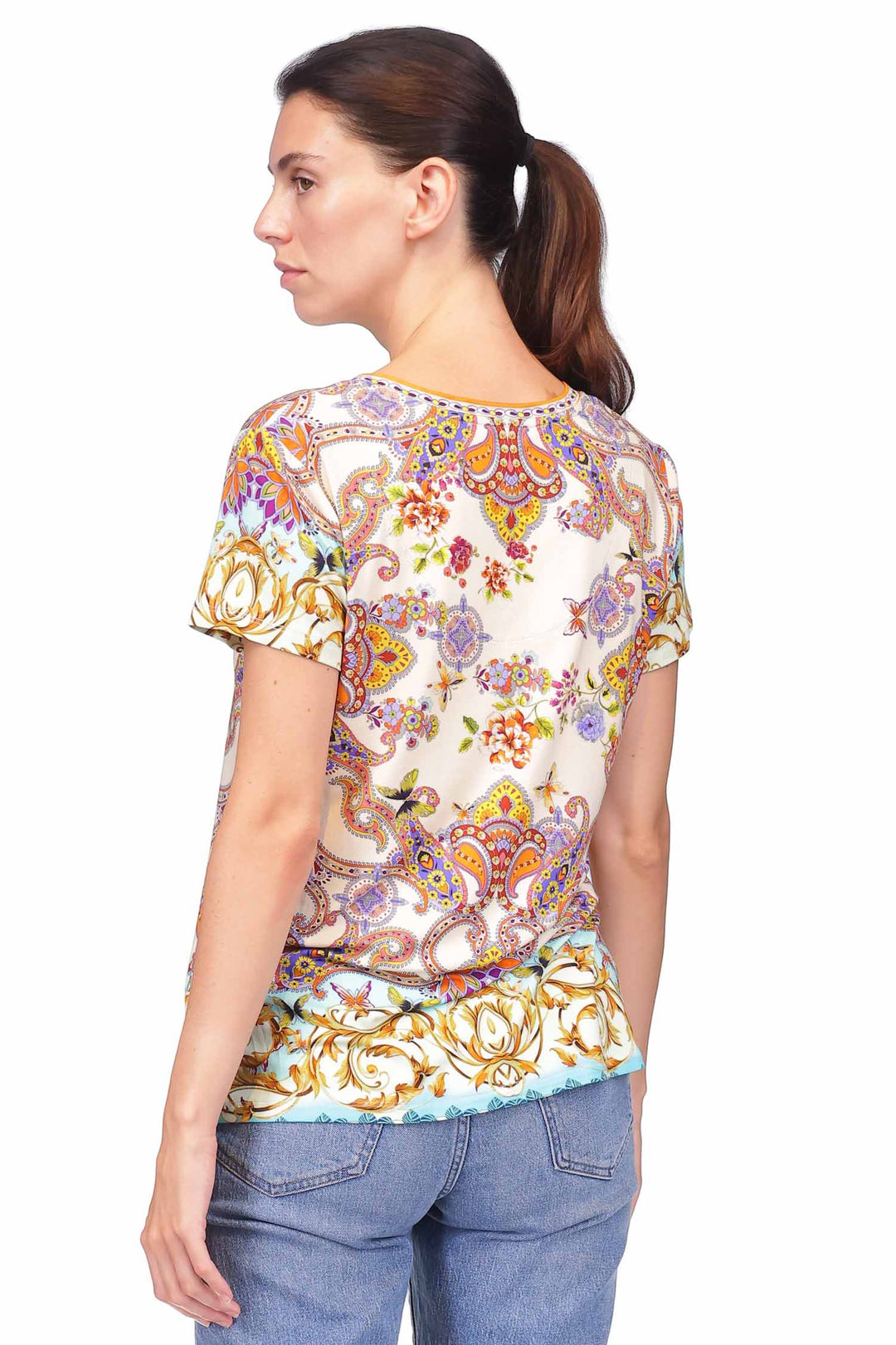 Scroll Janie Fav SS V-neck Tee
