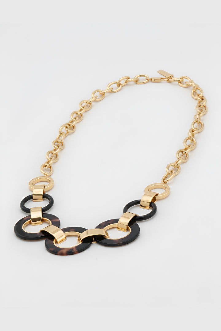 Amire Tortoise Shell Necklace in Gold