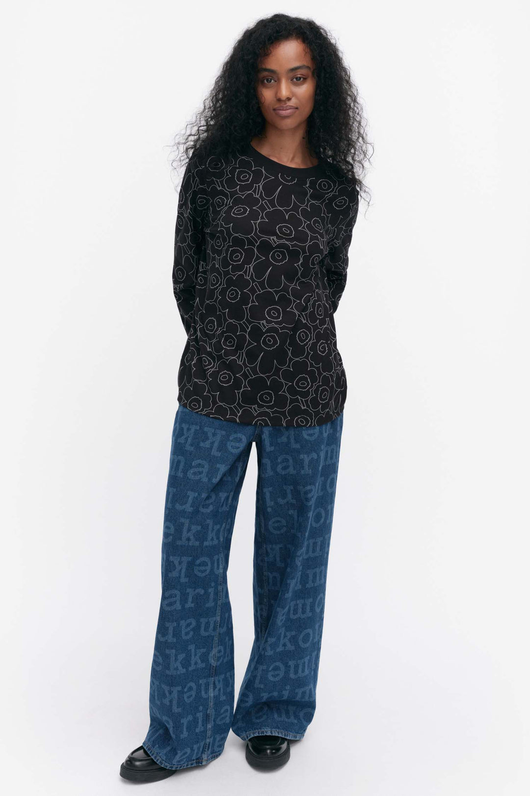Sekunti Piirto Unikko LS Black Top