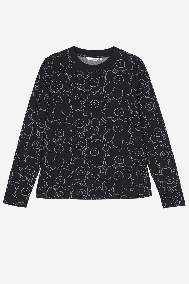 Sekunti Piirto Unikko LS Black Top