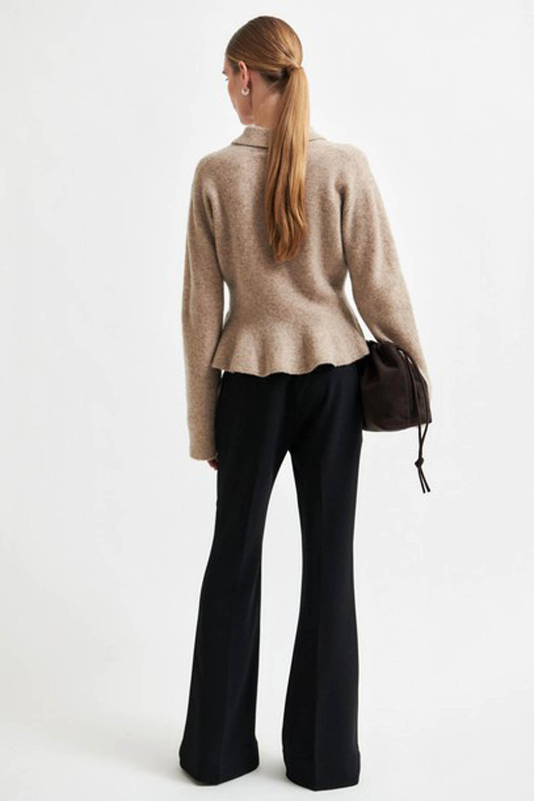 Selena Knit Collar in Camel Melange