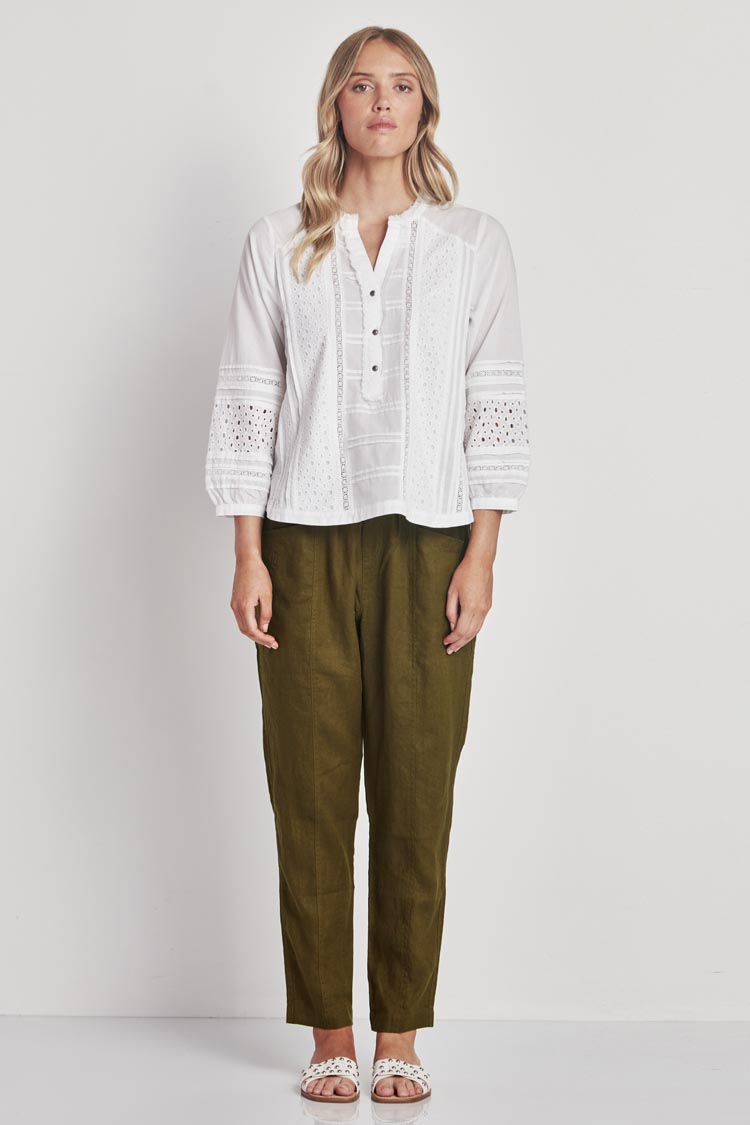 Selena Blouse in White