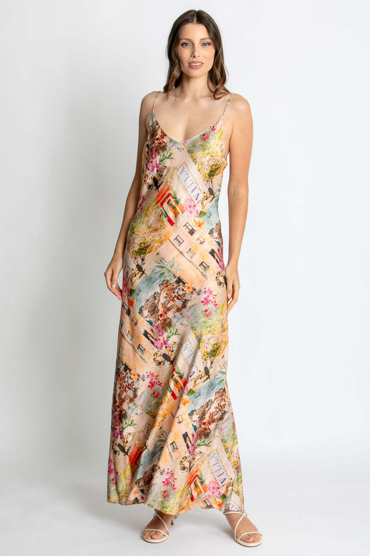 Selena Slip Dress in Capri