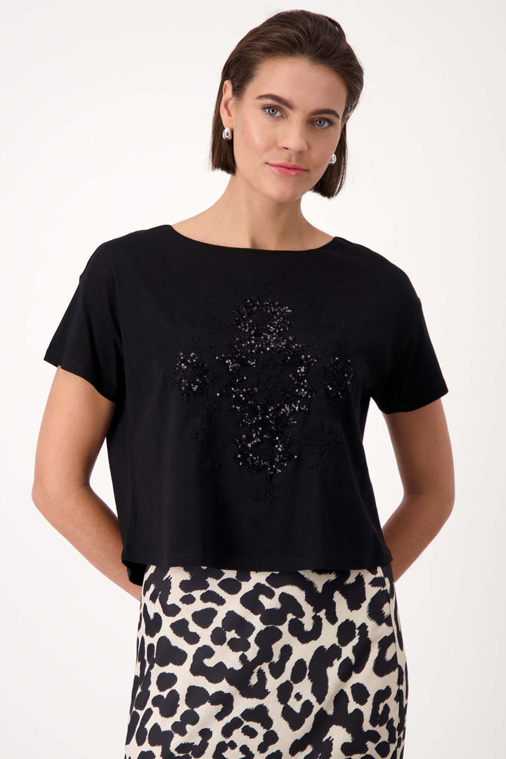 Sequin Embroidered SS T-Shirt