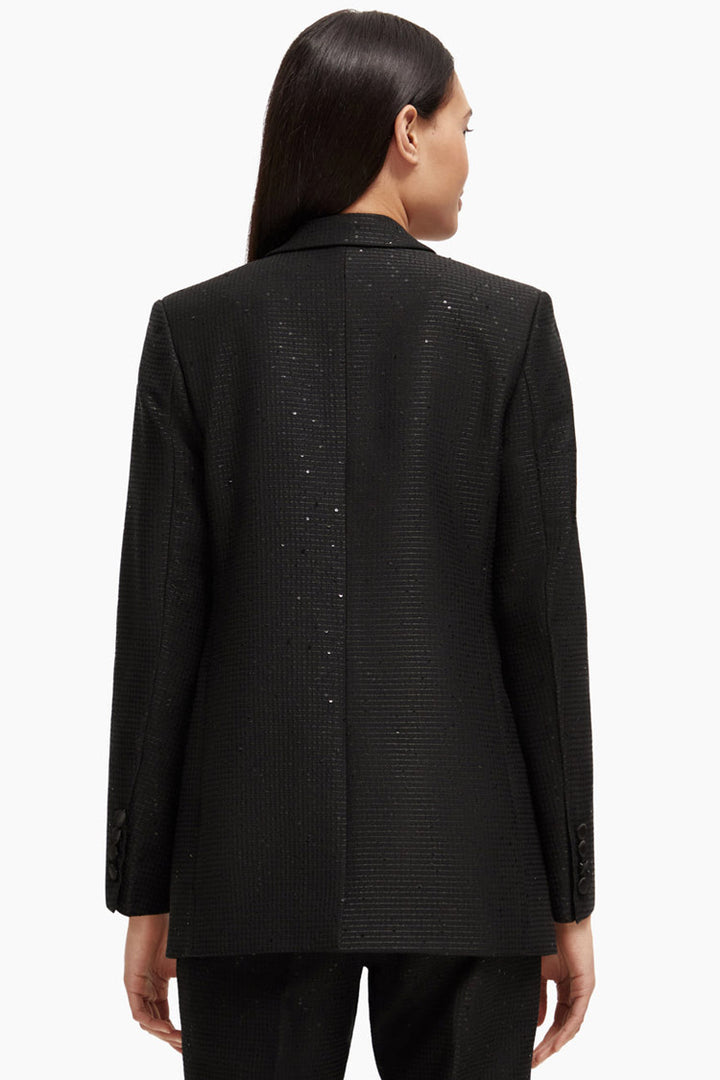 Sequin Jacquard Single Breasted Blazer | FINAL SALE