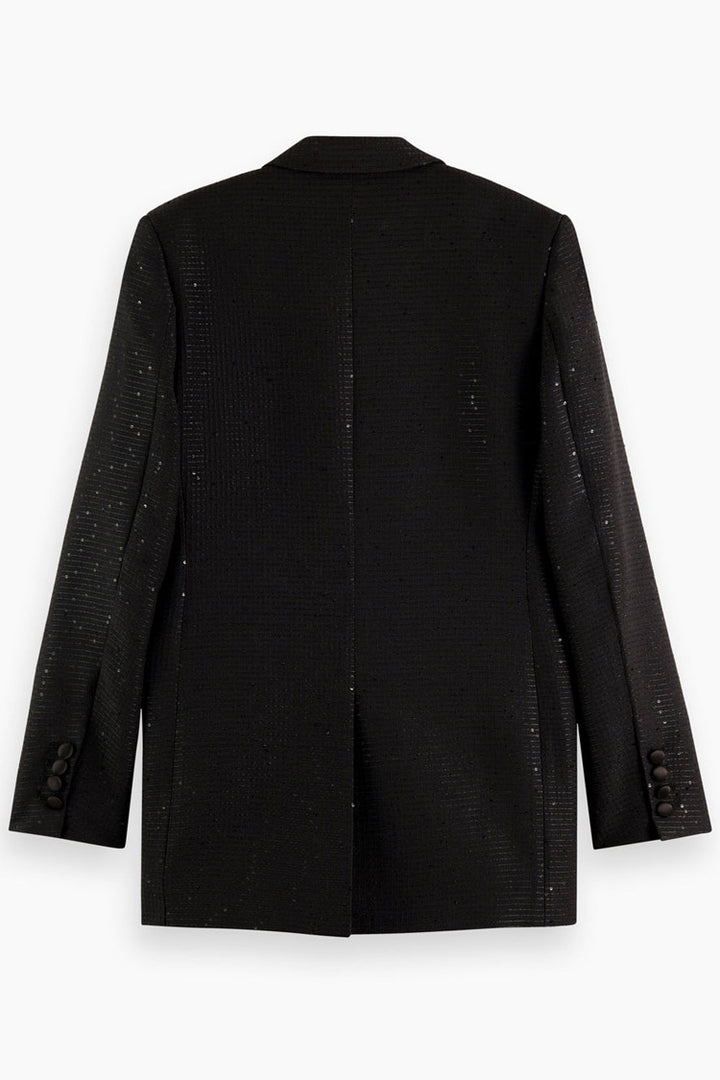 Sequin Jacquard Single Breasted Blazer | FINAL SALE