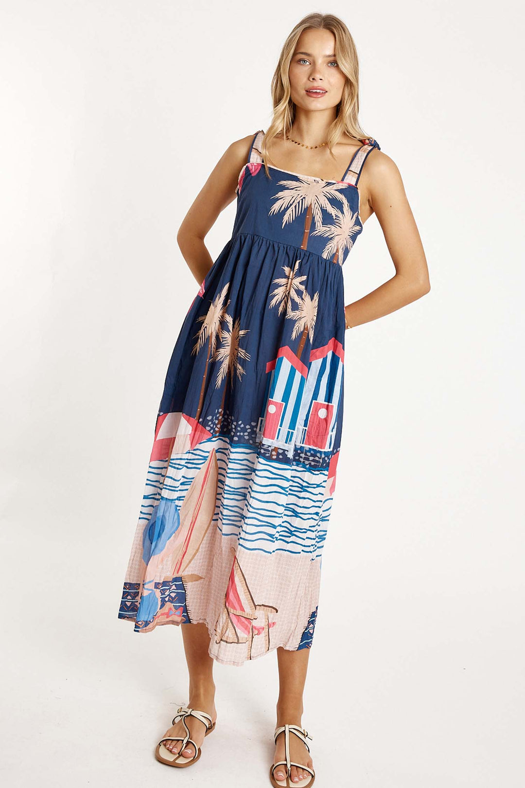 Seraphina Sundress in Navy