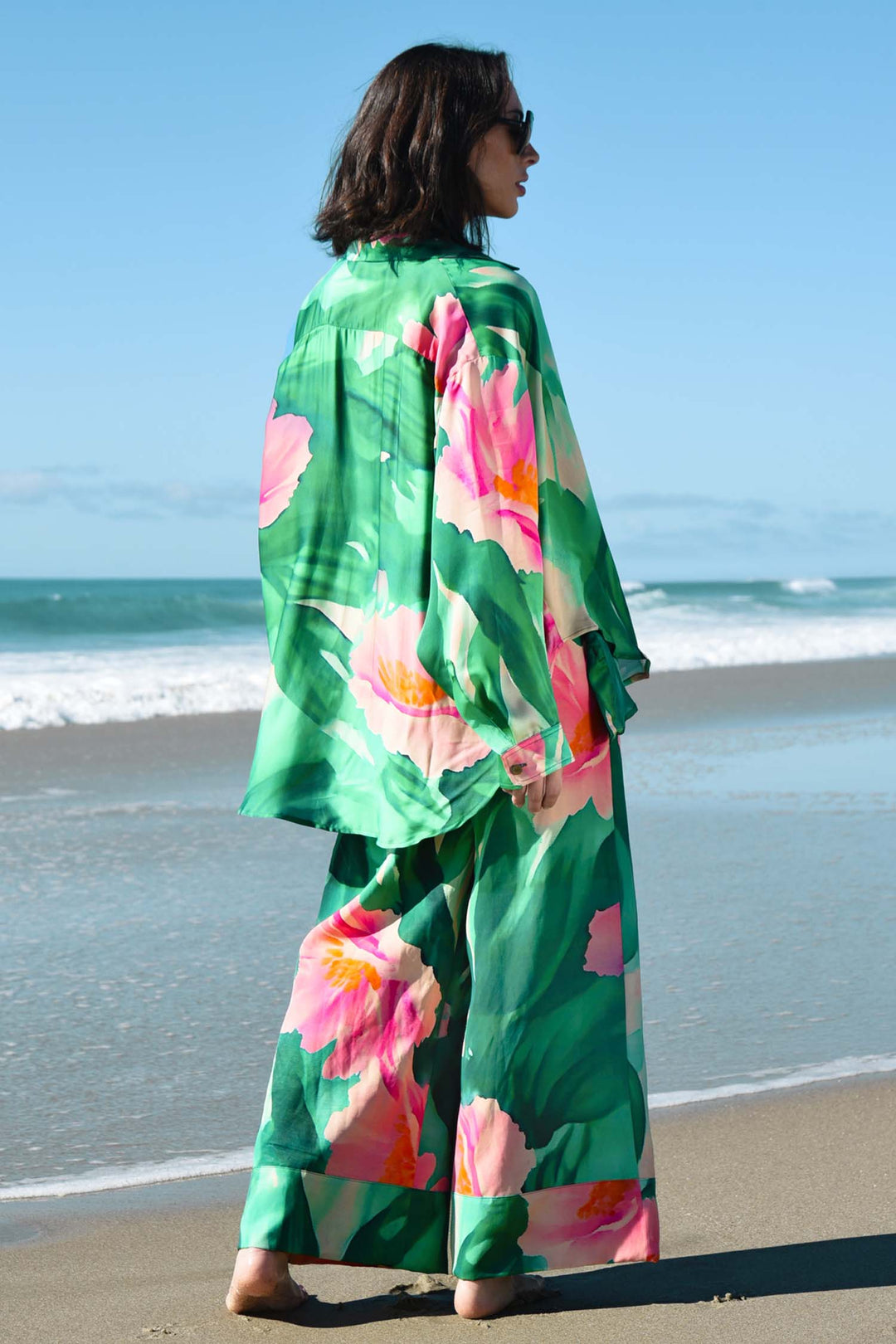 Seville Strolls Trouser in Green Floral