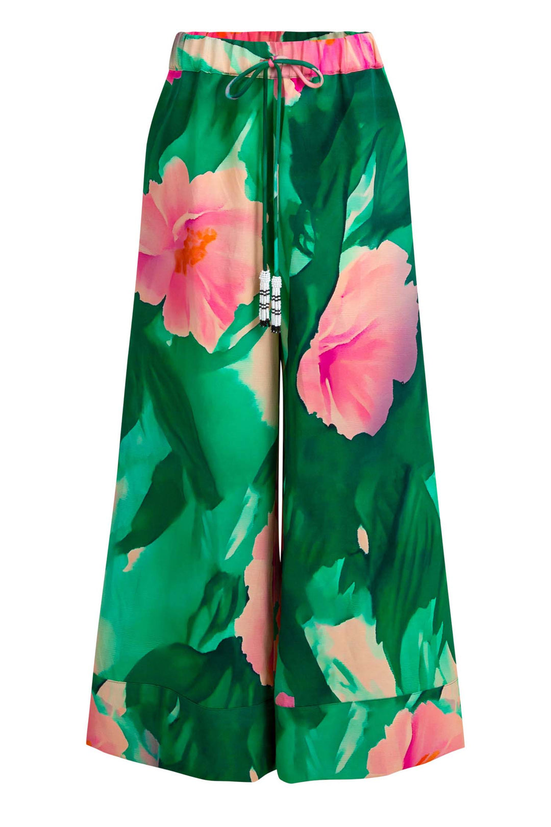 Seville Strolls Trouser in Green Floral