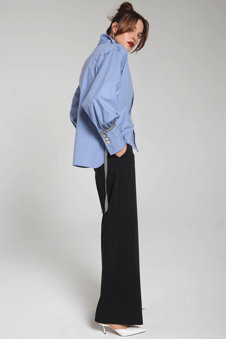 Shadow Image Shirt in Iris Blue